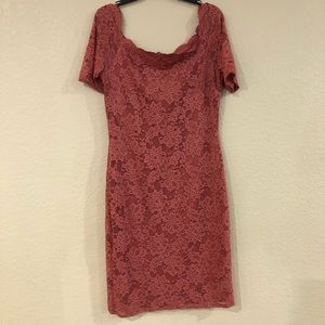 Mauve lace dress